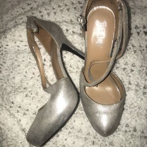 Silver high heels